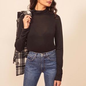 NWT: Reformation Reid Turtleneck Black Sz Small